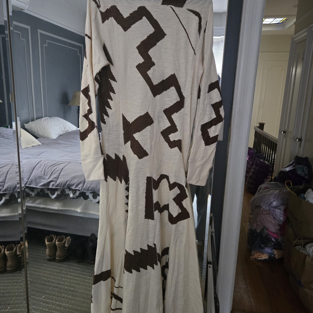 Ralph Lauren Cream and Brown Knit Top